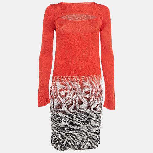 Missoni Red Patterned Wool Blend Knit Mini Dress S - Missoni - Modalova