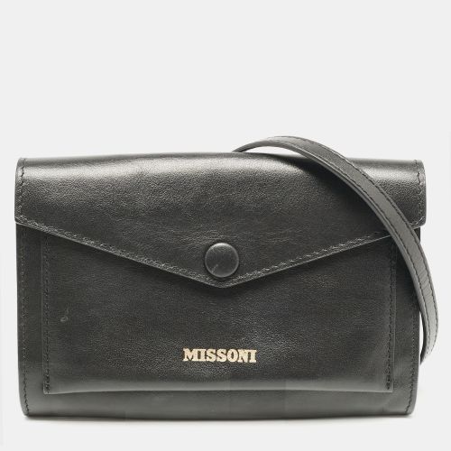 Missoni Black Leather Mini Envelope Shoulder Bag - Missoni - Modalova