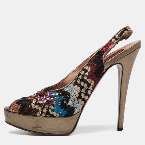 Fabric Embellished Slingabck Pumps Size 40 - Missoni - Modalova