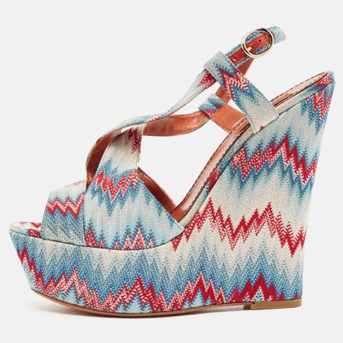 Missoni Multicolor Lurex Fabric Wedge Sandals Size 40 - Missoni - Modalova