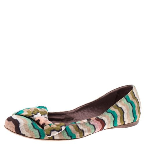 Missoni Multicolor Knitted Fabric Bow Ballet Flats Size 37 - Missoni - Modalova