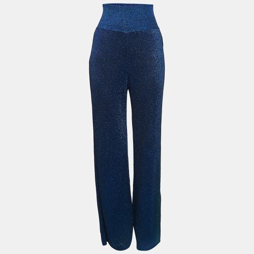 Missoni Blue Lurex Knit Wide-Leg Trousers M - Missoni - Modalova