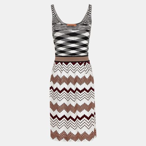 Missoni White Zig Zag Knit Sleeveless Dress S (IT 40) - Missoni - Modalova