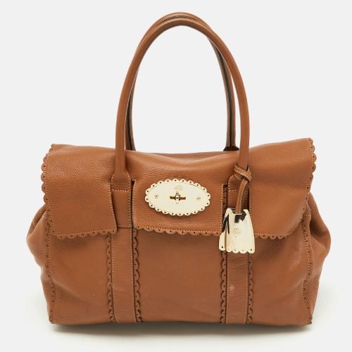 Scalloped Leather Bayswater Satchel - Mulberry - Modalova