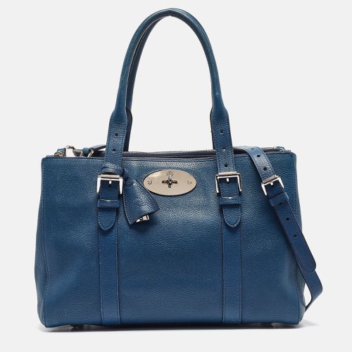 Mulberry Blue Leather Bayswater Double Zip Tote - Mulberry - Modalova