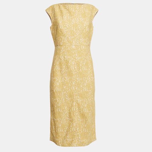 Nº21 Yellow Lace Sleeveless Midi Dress M - N21 - Modalova