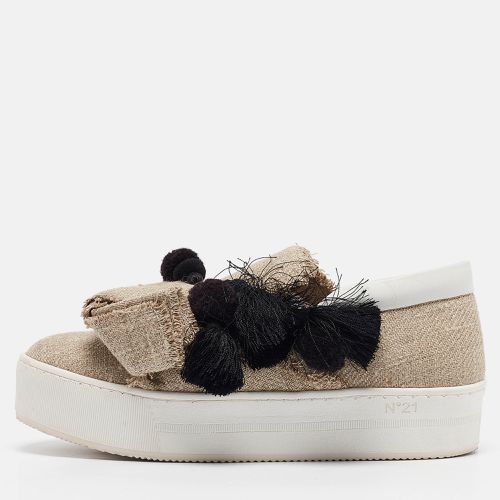 Nº21 Jute Bow Slip On Sneakers Size 38 - N21 - Modalova