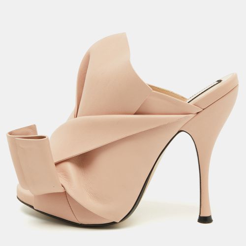 Nº21 Beige Leather Raso Knot Mules Size 39 - N21 - Modalova