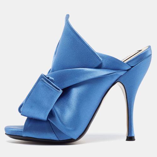 N21 Blue Satin Ronny Mule Sandals Size 37 - N21 - Modalova