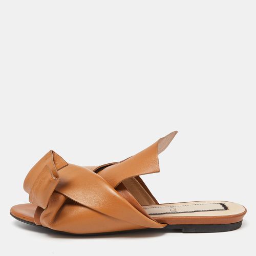 Nº21 Tan Knot Flat Slide Mules Size 36 - N21 - Modalova