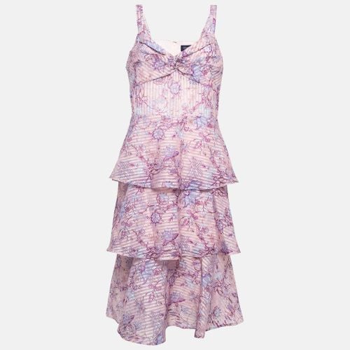 Notte By Marchesa Pink Floral print Crepe Tiered Midi Dress - Notte By Marchesa - Modalova