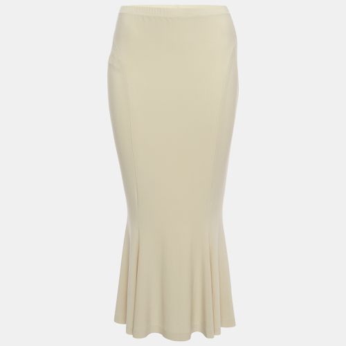 Norma Kamali Beige Stretch knit Fishtail Midcalf Skirt M - Norma Kamali - Modalova