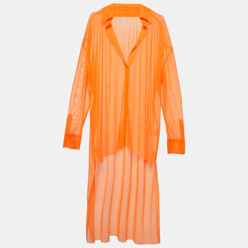 Mesh Hi Low Oversized Sheer Shirt M - Norma Kamali - Modalova