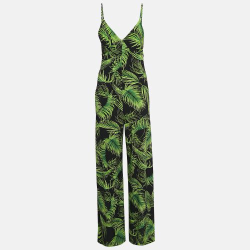 Green Palm Leaf Print Jersey Slip Jumpsuit M - Norma Kamali - Modalova