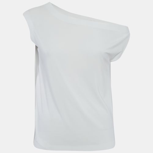 Norma Kamali White Jersey Drop-Shoulder Top XS - Norma Kamali - Modalova