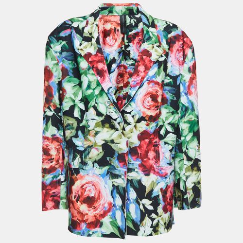 Norma Kamali Multicolor Floral Printed Jersey Blazer L - Norma Kamali - Modalova