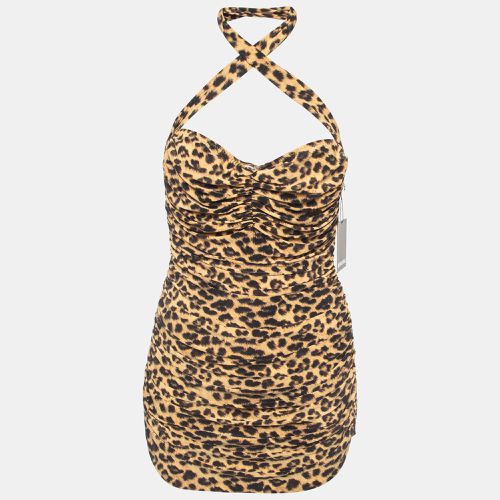 Norma Kamali Gold Leopard Print Jersey Bill Mio Swimsuit XL - Norma Kamali - Modalova