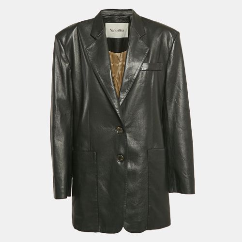 Nanushka Black Faux Leather Buttoned Jacket S - Nanushka - Modalova