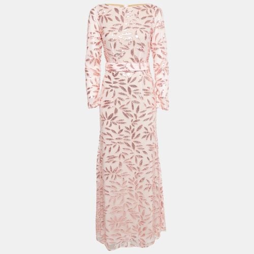 Narces X Pink Embellished Tulle Full Sleeve Maxi Dress XS - Narces X - Modalova