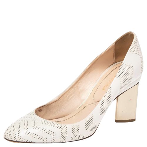 Nicholas Kirkwood White Perforated Leather Briona Prism Pumps Size 36.5 - Nicholas Kirkwood - Modalova