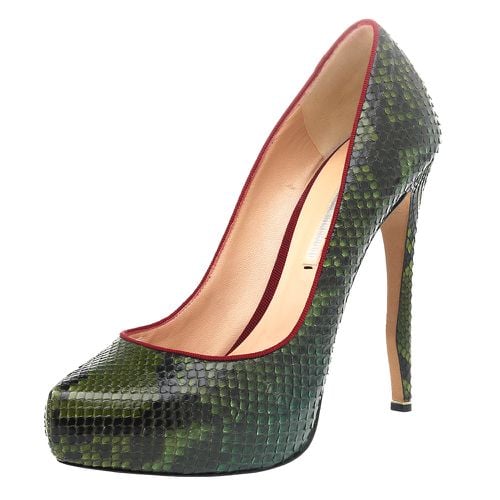 Nicholas Kirkwood Green Snakeskin Platform Pumps Size 39 - Nicholas Kirkwood - Modalova