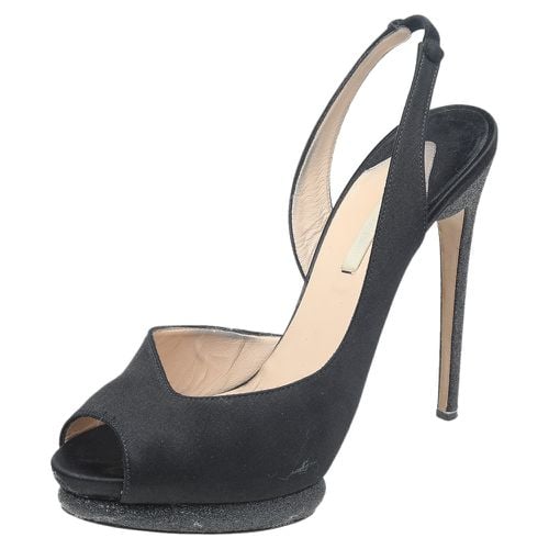 Nicholas Kirkwood Black Satin Platform Slingback Sandals Size 39.5 - Nicholas Kirkwood - Modalova