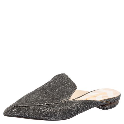 Nicholas Kirkwood Grey Glitter Fabric Beya Flat Pointed-Toe Mules Size 37 - Nicholas Kirkwood - Modalova