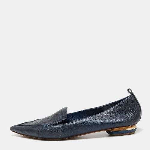 Nicholas Kirkwood Navy Blue Leather Beya Pointed-Toe Loafers Size 41 - Nicholas Kirkwood - Modalova