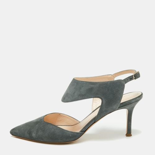 Nicholas Kirkwood Grey Suede Leeloo Ankle Strap Pointed Toe Sandals Size 37 - Nicholas Kirkwood - Modalova