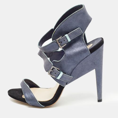 Nicholas Kirkwood Grey /Black Leather Ankle Strap Sandals Size 40 - Nicholas Kirkwood - Modalova