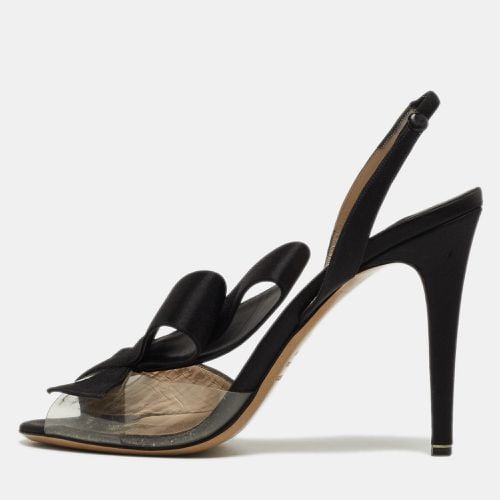 Nicholas Kirkwood Black Satin And PVC Ankle Strap Sandals Size 38.5 - Nicholas Kirkwood - Modalova