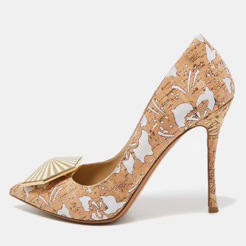 Nicholas Kirkwood Brown/White Cork and Fabric Eden Pumps Size 37.5 - Nicholas Kirkwood - Modalova