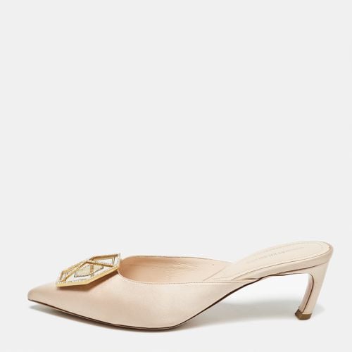 Nicholas Kirkwood Light Pink Satin Crystal Embellished Eden Mules Size 39 - Nicholas Kirkwood - Modalova