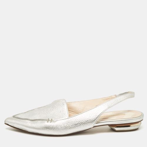 Nicholas Kirkwood Silver Leather Beya Flat Sandals Size 40 - Nicholas Kirkwood - Modalova