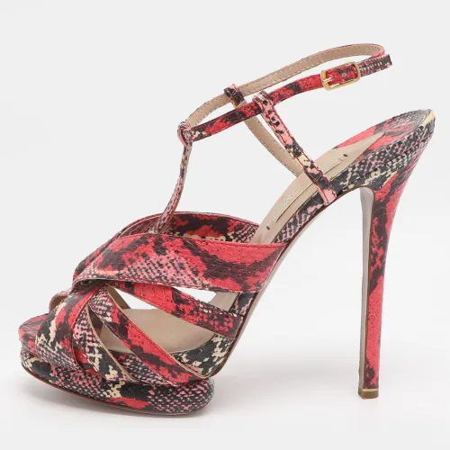 Size 39 Python Leather Platform T-Strap Sandals - Nicholas Kirkwood - Modalova