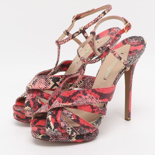 Size 39 Python Leather Platform T-Strap Sandals - Nicholas Kirkwood - Modalova