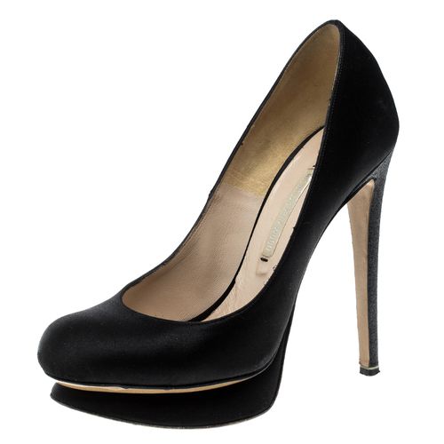 Nicholas Kirkwood Black Satin Platform Pumps Size 35.5 - Nicholas Kirkwood - Modalova