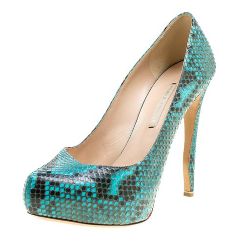 Nicholas Kirkwood Two Tone Python Leather Platform Pumps Size 38 - Nicholas Kirkwood - Modalova