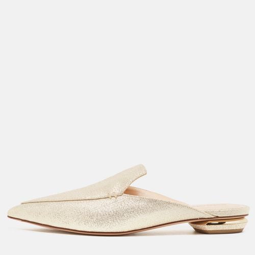 Nicholas Kirkwood Gold Lurex Fabric Beya Flat Mules Size 39 - Nicholas Kirkwood - Modalova