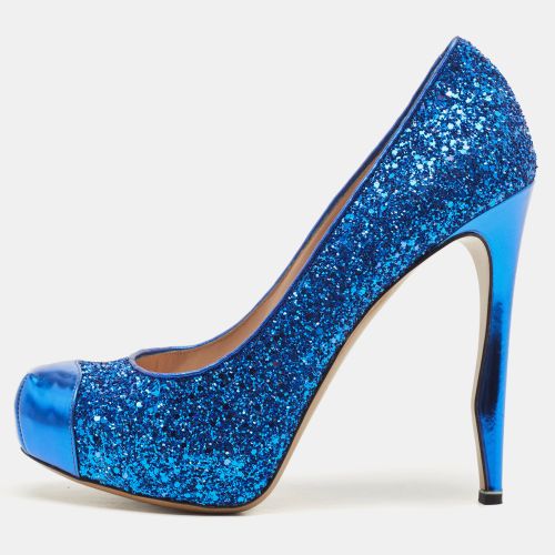 Nicholas Kirkwood Blue Leather and Glitter Platform Pumps Size 40 - Nicholas Kirkwood - Modalova