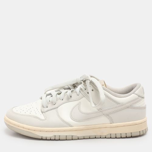 Nike Grey/White Leather "Sail Light Bone" Dunk Low Top Sneakers Size 40 - Nike - Modalova