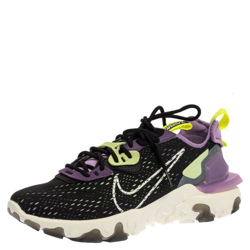 Nike Black/Purple Leather And Fabric React Vision Sneakers Size 43 - Nike - Modalova