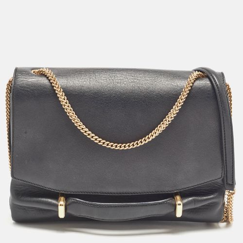 Nina Ricci Black Leather and Suede Marché Chain Shoulder Bag - Nina Ricci - Modalova