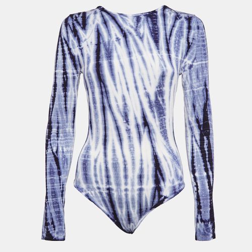 Ninety Percent Blue Tie-Dye Print Tencel Bodysuit M - Ninety Percent - Modalova