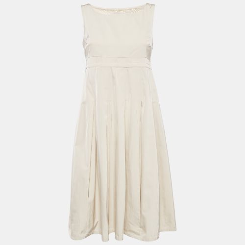 Cotton Blend Pleated Sleeveless Dress S - S'Max Mara - Modalova