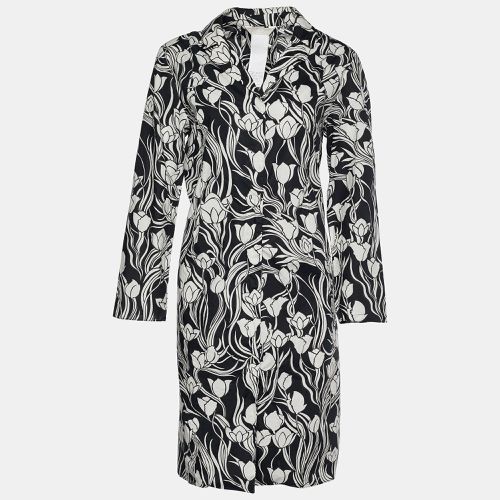 S'Max Mara Monochrome Floral Print Cotton Shirt Dress L - S'Max Mara - Modalova