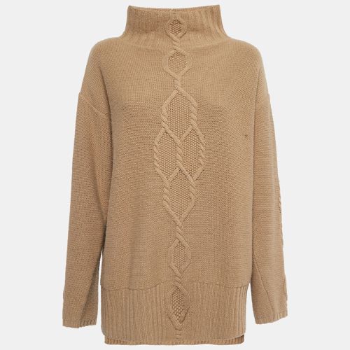 S'Max Mara Camel Brown Wool High Neck Sweater L - S'Max Mara - Modalova