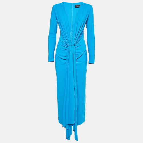 Solace London Royal Blue Jersey Draped Long Dress S - Solace London - Modalova