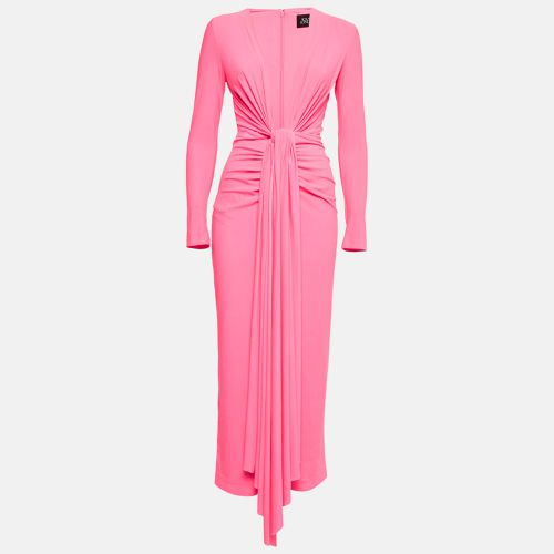 Solace London Pink Jersey Draped Lorena Midi Dress S - Solace London - Modalova