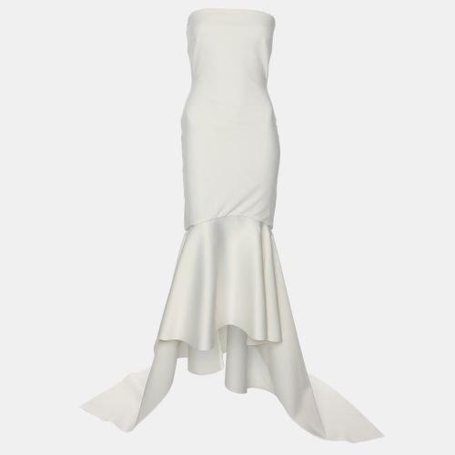 Solace London Cream Satin Blend Kerama Long Dress S - Solace London - Modalova